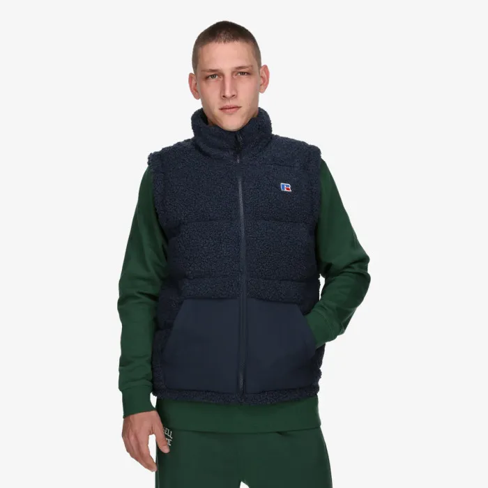 RUSSELL ATHLETIC DARREN-PADDED SHERPA GILET 