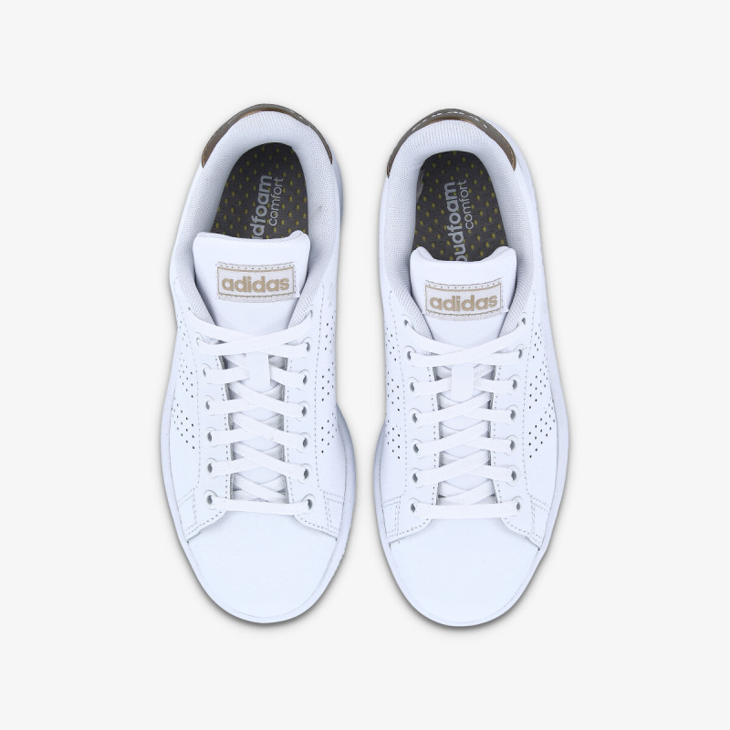 white adidas cloudfoam advantage