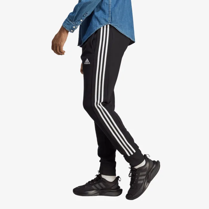 adidas Kalhoty Essentials French Terry Tapered Cuff 3-Stripes 