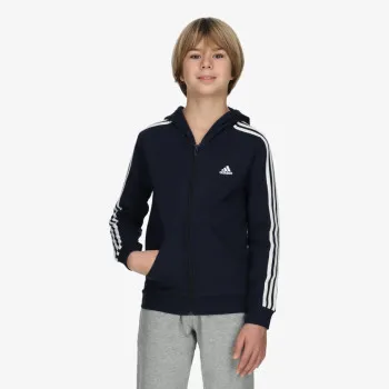 Mikina Essentials 3-Stripes Fleece Full-Zip 