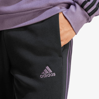 Kalhoty Essentials Fleece 3-Stripes Tapered Cuff 