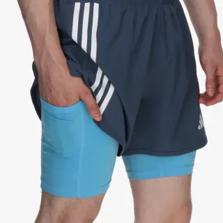 adidas Šortky Own The Run 3-Stripes 2-in-1