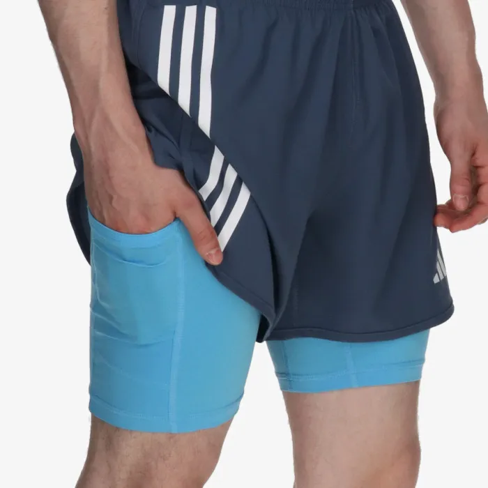 adidas Šortky Own The Run 3-Stripes 2-in-1 