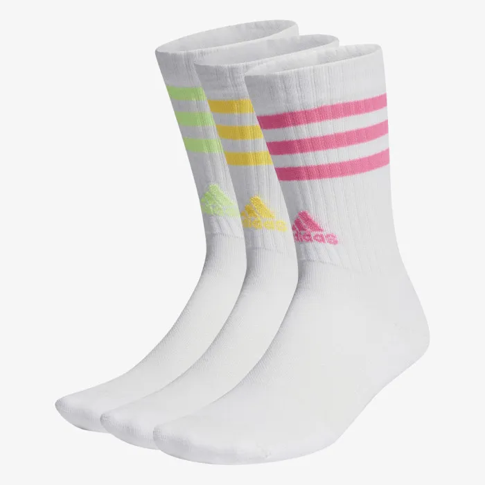 Ponožky 3-Stripes Cushioned Crew – 3 páry 