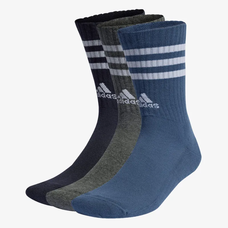 adidas Ponožky 3-Stripes Cushioned Crew – 3 páry 