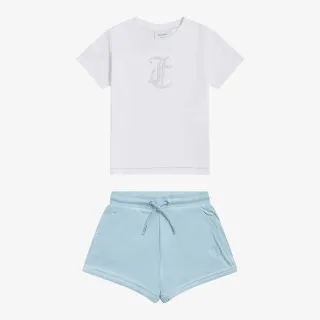 JUICY COUTURE JC Logo Tee & Velour Short Set 