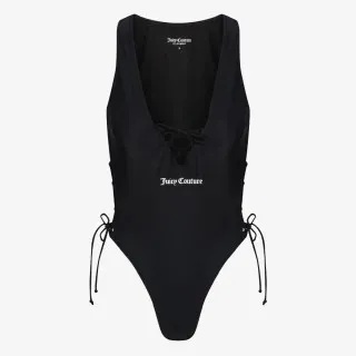 JUICY COUTURE ONE PIECE SWIMSUIT WITH LATTICE DETAIL 