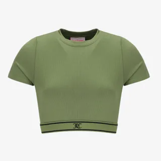JUICY COUTURE RAYON RIB SHORT SLEEVE TOP 
