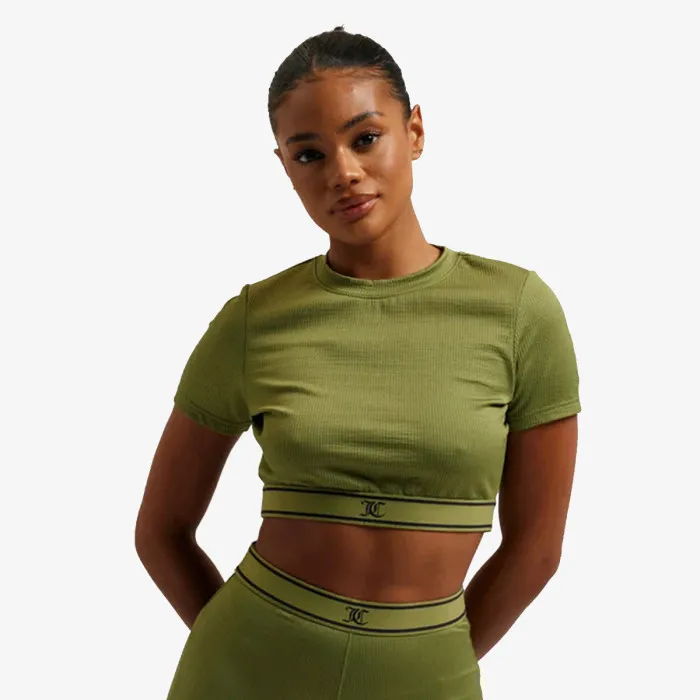 JUICY COUTURE RAYON RIB SHORT SLEEVE TOP 