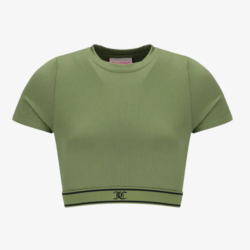 JUICY COUTURE RAYON RIB SHORT SLEEVE TOP 