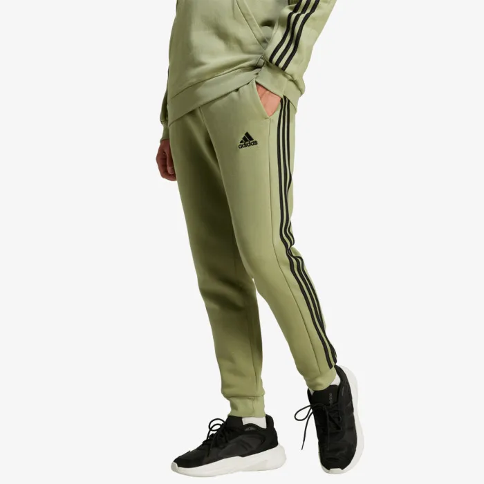 adidas Kalhoty Essentials Fleece 3-Stripes Tapered Cuff 