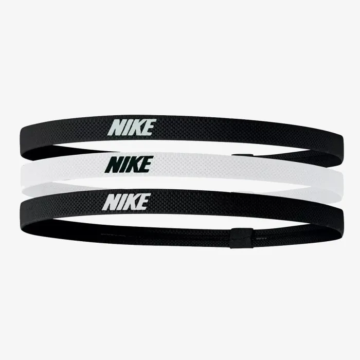 Nike NIKE ELASTIC HEADBANDS 2.0 3 PK BLACK/WH 