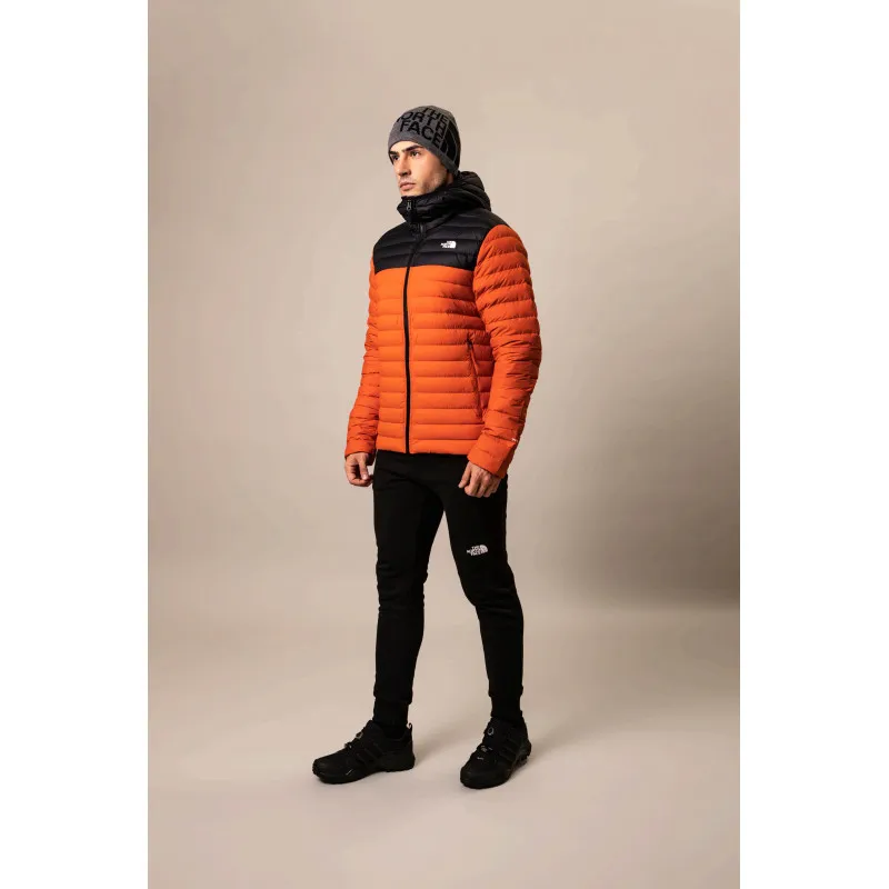 THE NORTH FACE M STRCH DWN HDIE BRNTOCHR/TNFBLK