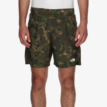 THE NORTH FACE M 24/7 7IN SHORT PRINT FOREST OLIVE MOSS 