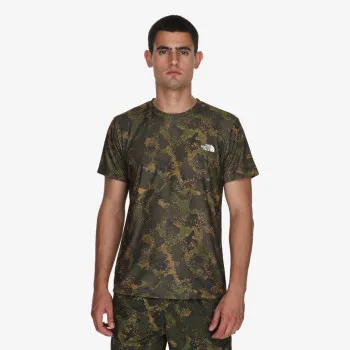 THE NORTH FACE M REAXION AMP CREW PRINT FOREST OLIVE MO 