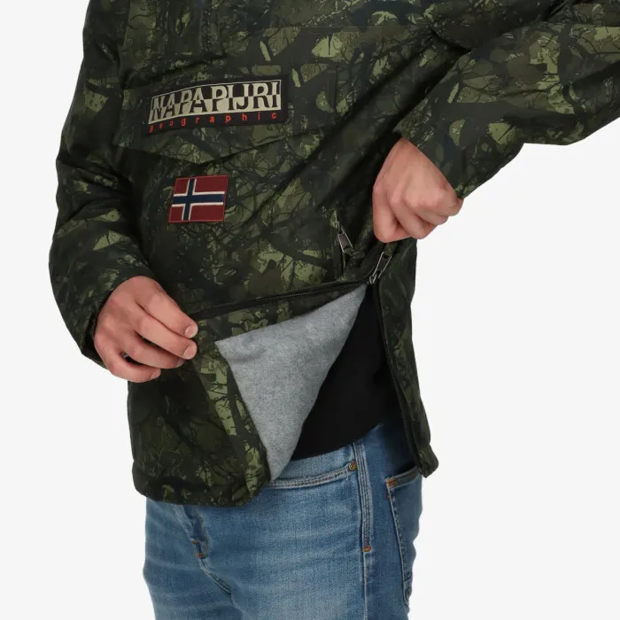 NAPAPIJRI RAINFOREST PKT PRT 2 CAMO GREEN FBN 