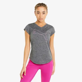 PUMA TRAIN FAVORITE HEATHER CAT TEE 