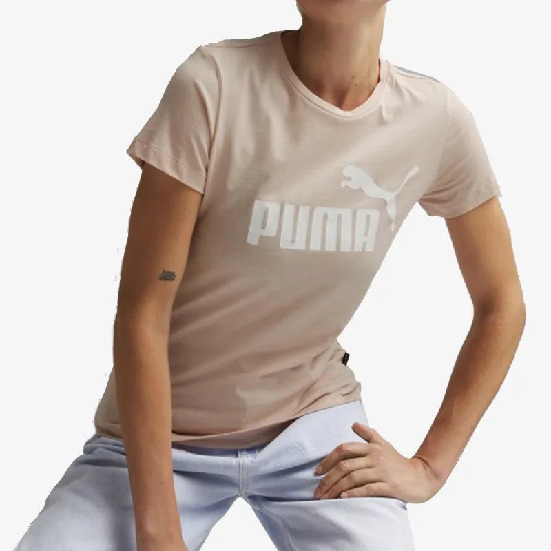PUMA ESS LOGO TEE S ROSE QUARTZ