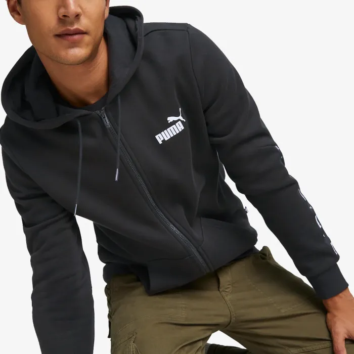 ESS+ TAPE FULL-ZIP HOODIE FL PUMA BLACK 