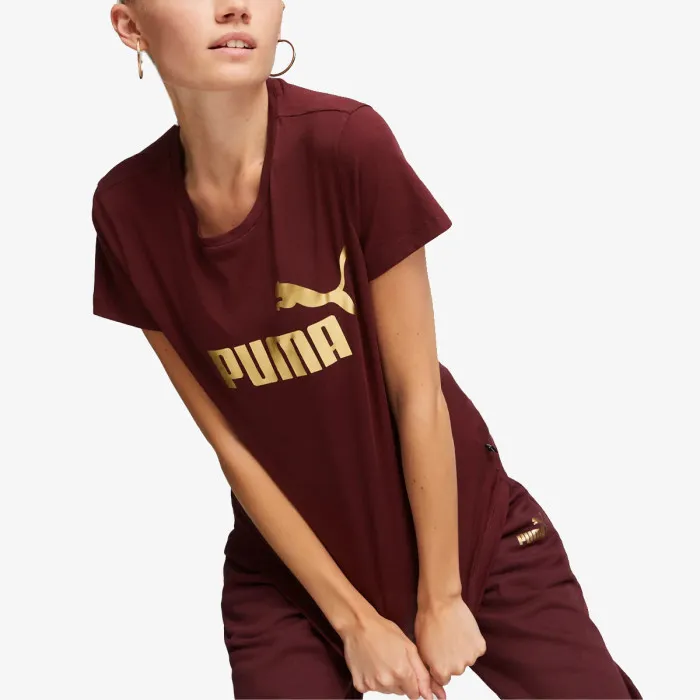PUMA ESS+ METALLIC LOGO TEE 