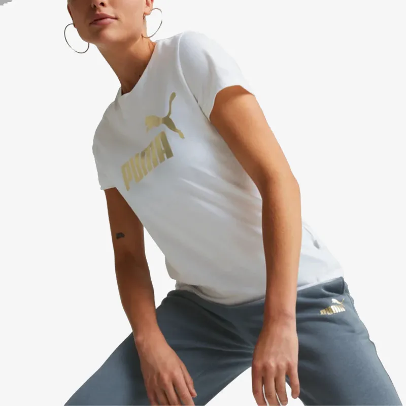 PUMA ESS+ METALLIC LOGO TEE