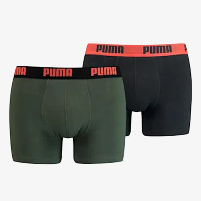 PUMA BASIC BOXER 2P ARMY GREEN 