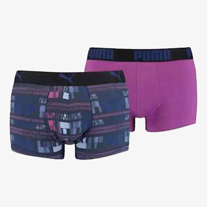 PUMA PUMA MEN AOP TRUNK 2P BLUE   PURPLE 