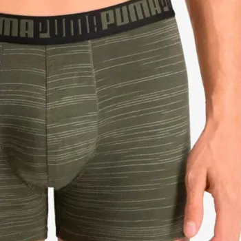 PUMA PUMA MEN SPACEDYE STRIPE BOXER 2P GREEN 