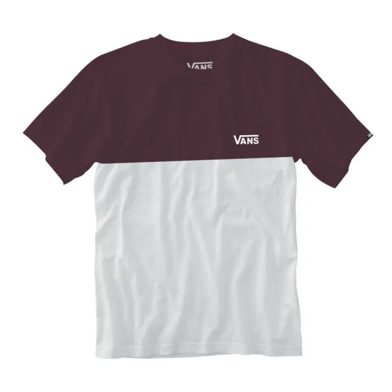 VANS MN COLORBLOCK TEE WHITE/PORT ROYA