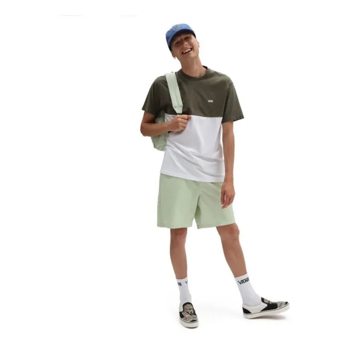MN COLORBLOCK TEE WHITE/GRAPE LEA 